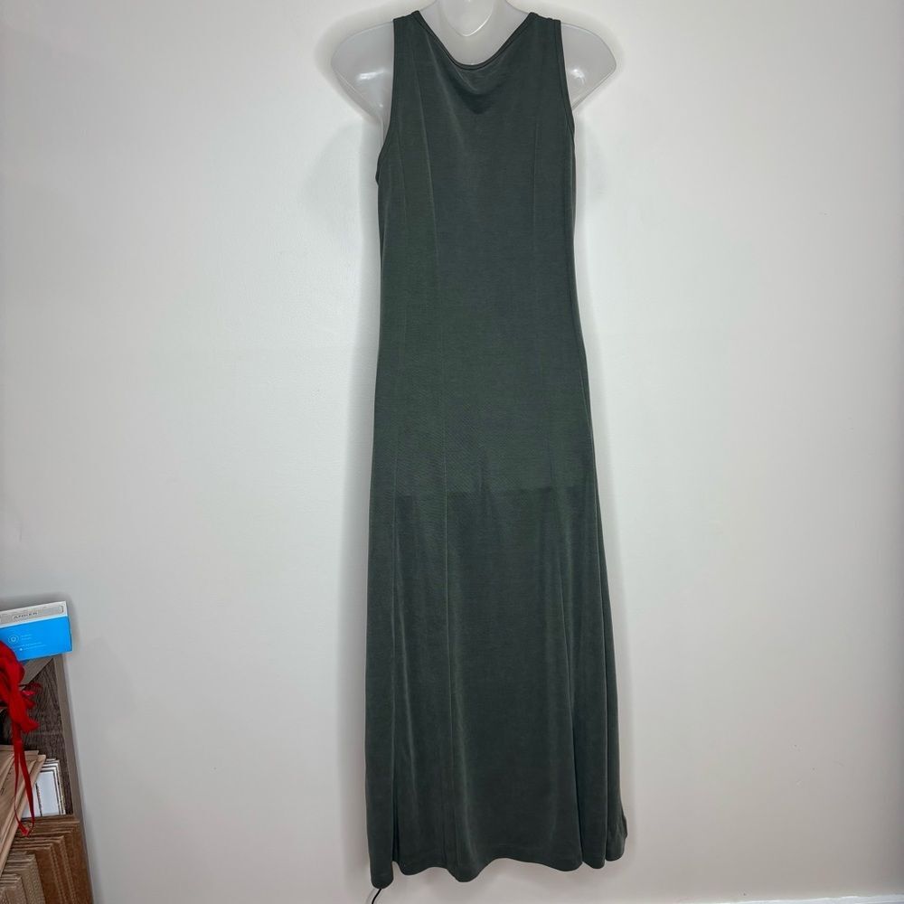 Lou & Grey Long Green Maxi Dress Bodice detail new with tags NWT XS Sleeveless - Picture 3 of 6